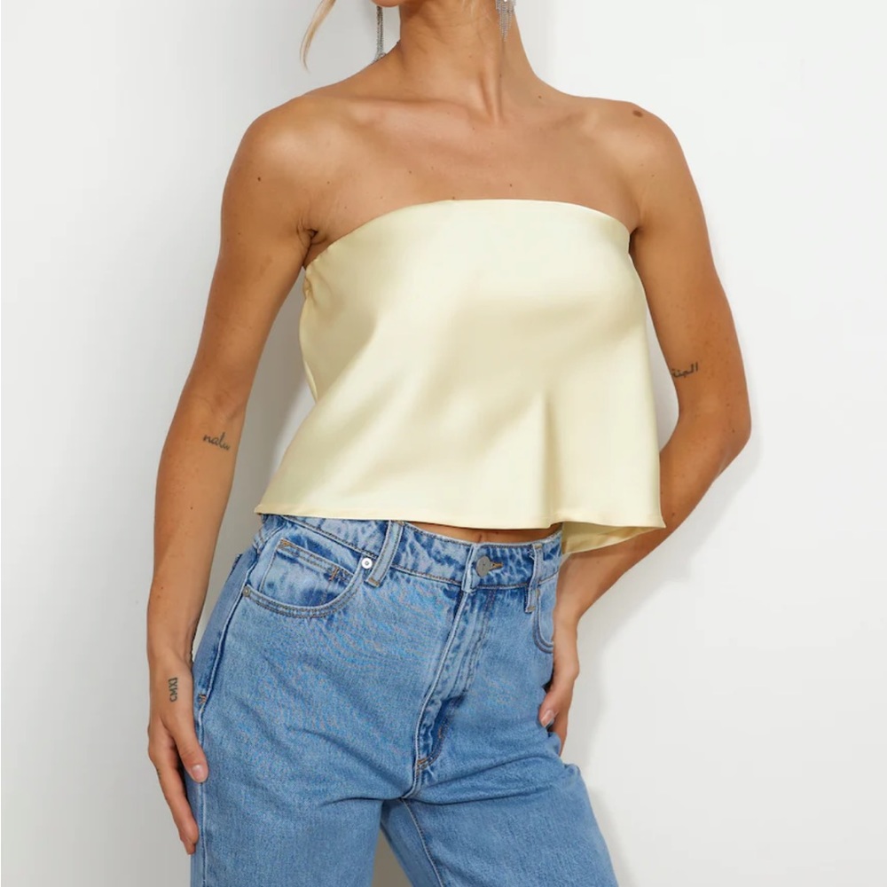 NWT Satin Tube Top
